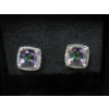 Image 1 : New Mystic Topaz & Diamond Sterling Silver Earrings