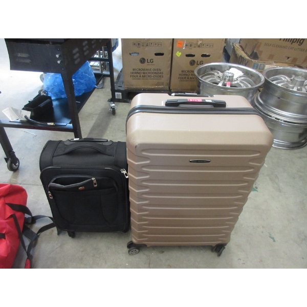 1 Large Rolling Luggage Bag & 1 Carry-On Bag
