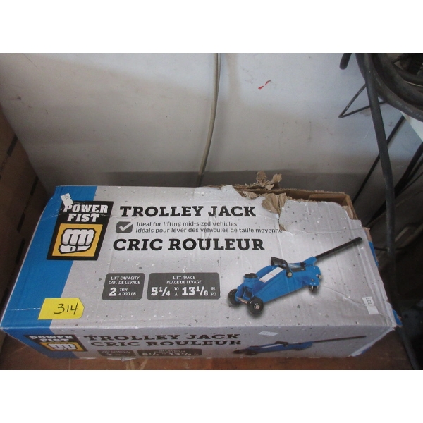 Power Fist 2 Ton Trolley Jack in Box