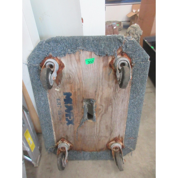 Carpeted Rolling Flat  Dolly - 24" x 32"