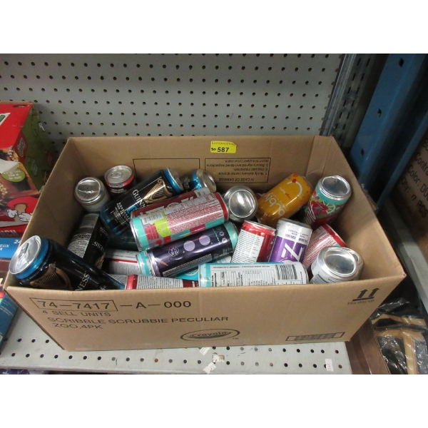30 Assorted Canned Beverages with Dents