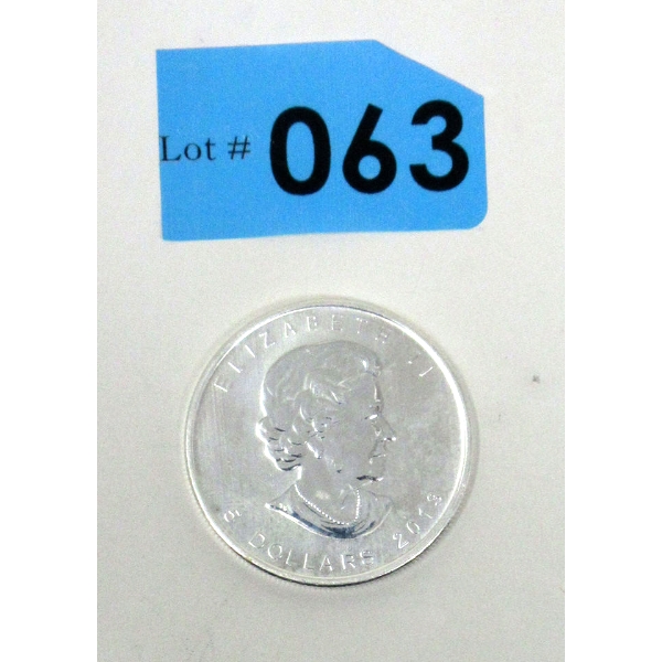 1 Oz .9999 Silver 2013 Maple Leaf Coin 