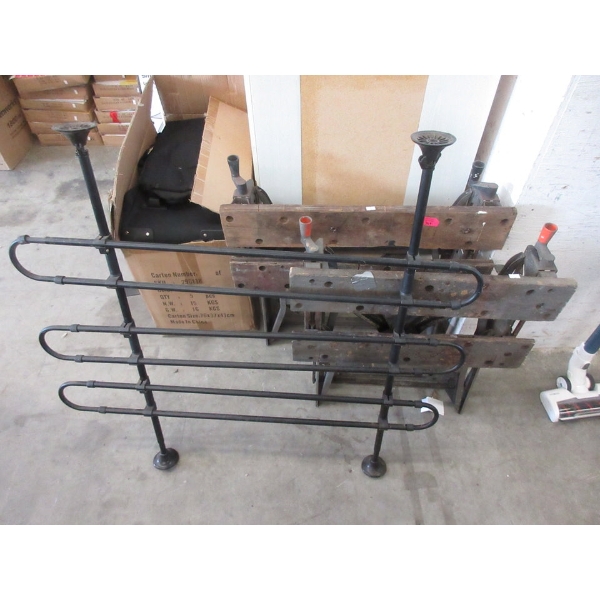 2 Portable Work Benches & 1 Dog Barrier