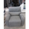 Image 1 : Grey Fabric Upholstered Manual Rocking Recliner
