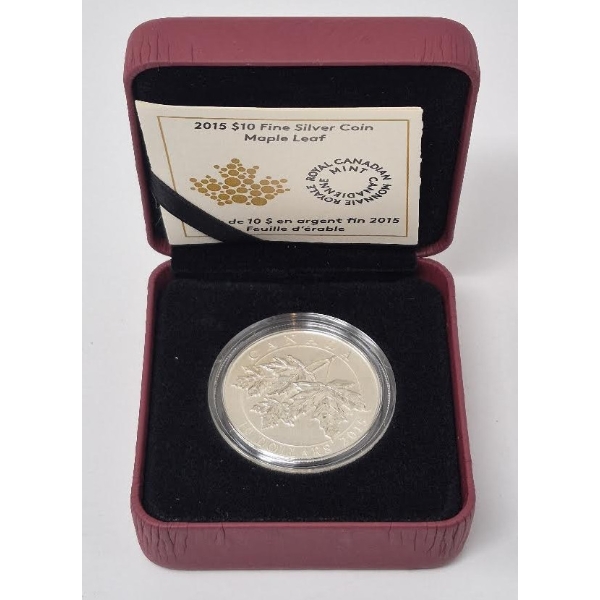 Half Oz .9999 Silver 2015 Canada Maple Leaf Coin