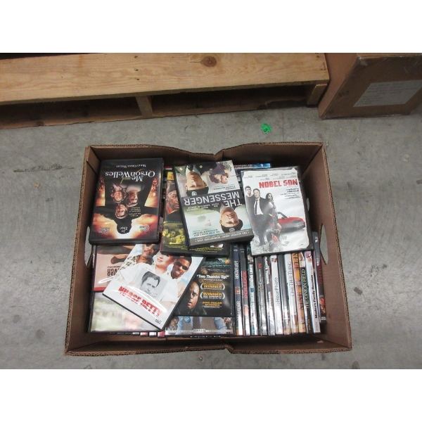 Box of 50+ DVD Movies - Variety of Genres 