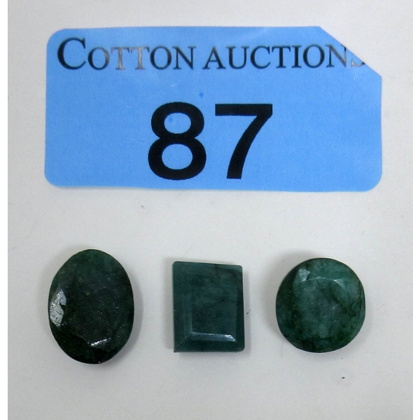 32 CTW of 3 Loose Emerald Gemstones