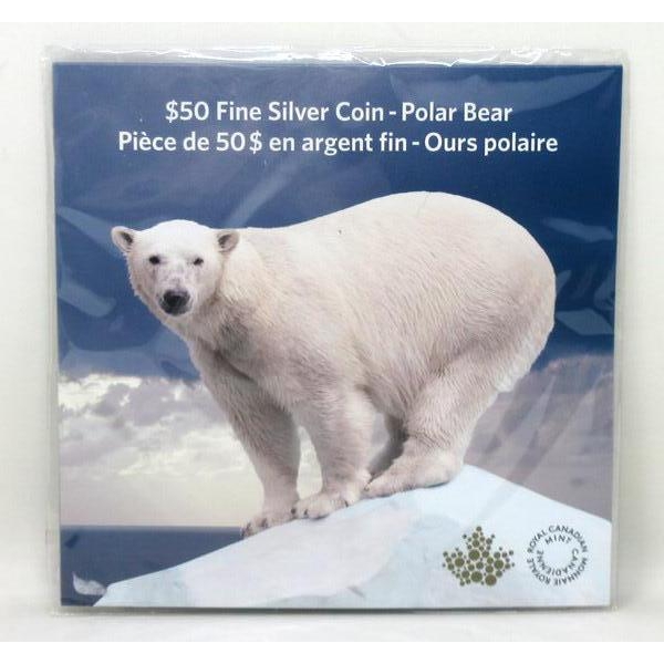 .9999 Silver 2014 Polar Bear $50 Coin 