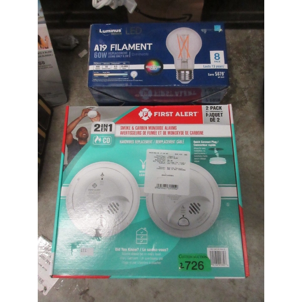 First Alert Monoxide & Fire Alarm & Light Bulbs