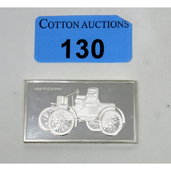 1000 Grain .925 Silver Franklin Mint Car Bar