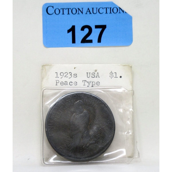 1923 USA Silver Peace Dollar Coin - 90% Silver