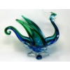 Image 1 : MCM Green/Blue Canadian Art Glass Bird Bowl