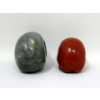 Image 3 : 20 Gram Flame Jasper & 32 Gram Larvikite 3D Skulls