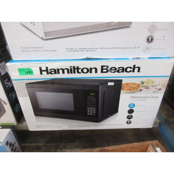 Hamilton Beach 1.1 Cu. Ft. Microwave - Black