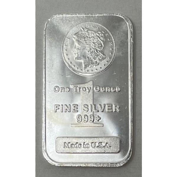 1 Oz .999+ Silver Morgan Head Bar 