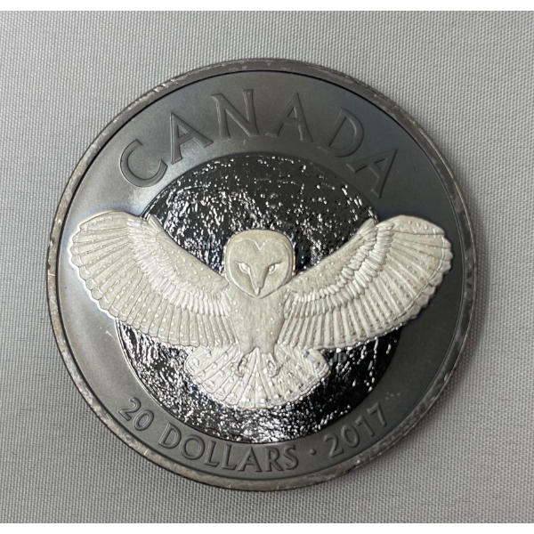 1 Oz .9999 Silver 2017 The Barn Owl Coin 