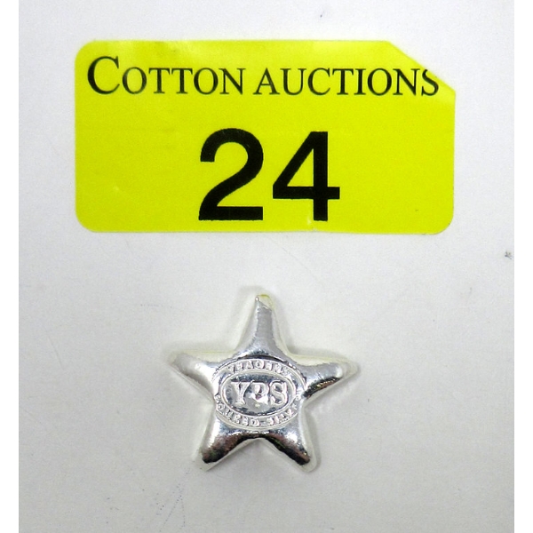 1/2 Oz .999 Silver YPS 2D Star 