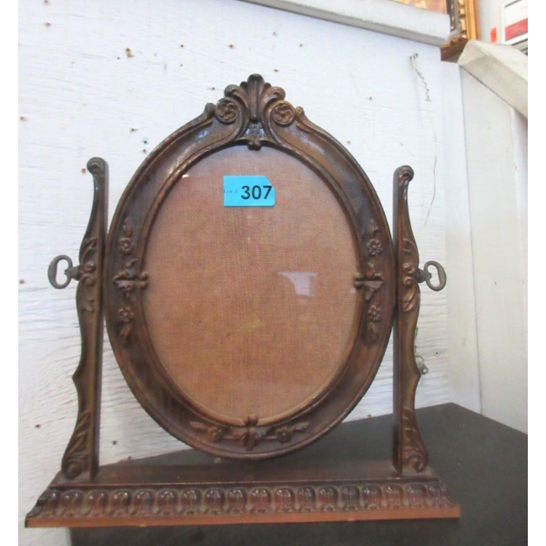 Vintage Carved Wood Tilting Picture Frame