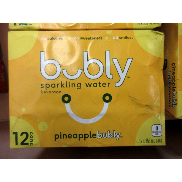6 Cases of Bubly "Pineapple" Sparkling Beverage