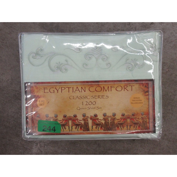 New Queen Egyptian Classic 6 Pc. Sheet Set - Green