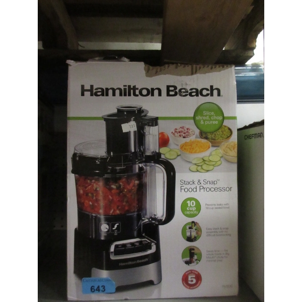 Hamilton Beach Stack & Snap Food Processor