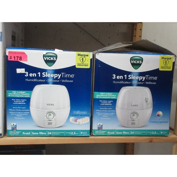 2 Vicks Sleepy Time Humidifier/Diffusers