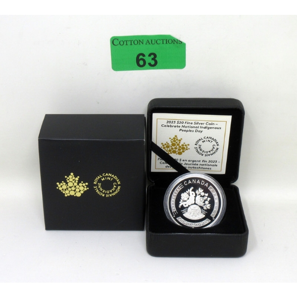 1 Oz .9999 Silver 2023 Celebrate National Indigenous Peoples Day Coin 