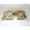 Image 1 : 1 Ivory & 1 Beige Rotary Dial Telephone - Vintage