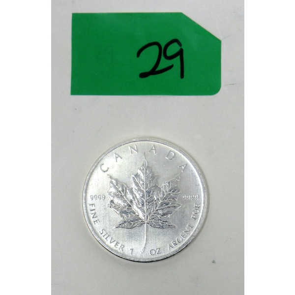 1 Oz .9999 Silver 2011 Maple Leaf Coin 