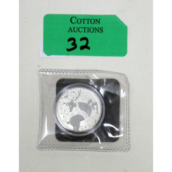 .9999 Silver Reindeer $20 Coin 