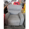 Image 3 : Grey Fabric Manual Rocking Recliner & Ottoman