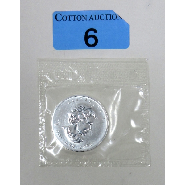 1 Oz .9999 Silver 2006 Maple Leaf Coin 