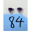 Image 1 : New Amethyst Sterling Silver Stud Earrings