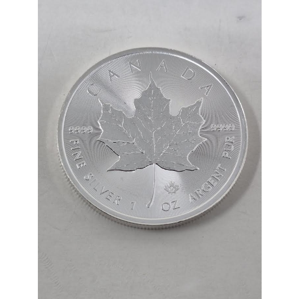 1 Oz .9999 Silver 2025 Canada Maple Leaf Coin