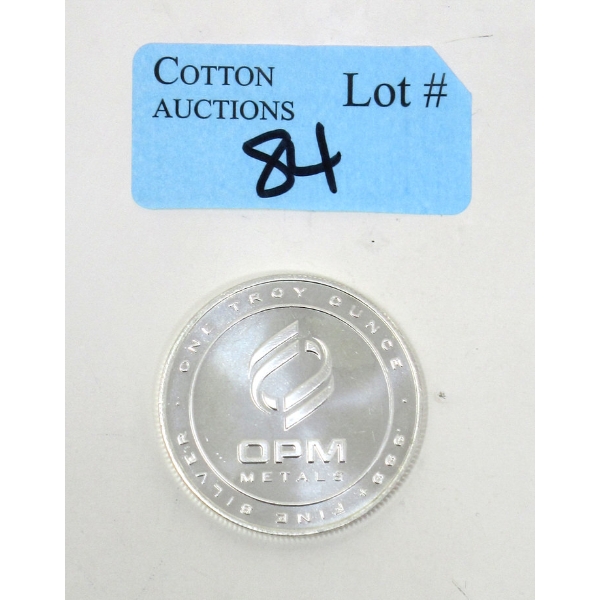 1 Oz .999+ Silver OPM Metals Round 