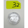 Image 1 : 1 Oz .999 Silver 2013 African Wildlife Elephant Coin 