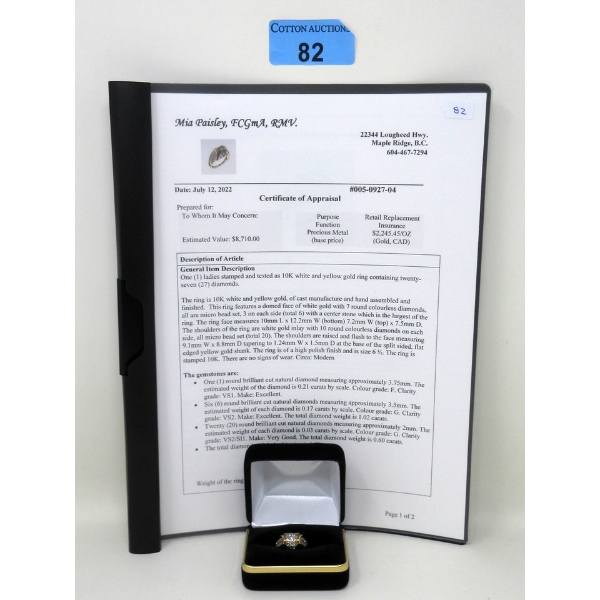 10KT White & Yellow Gold 1.83 CTW Diamond Ring 