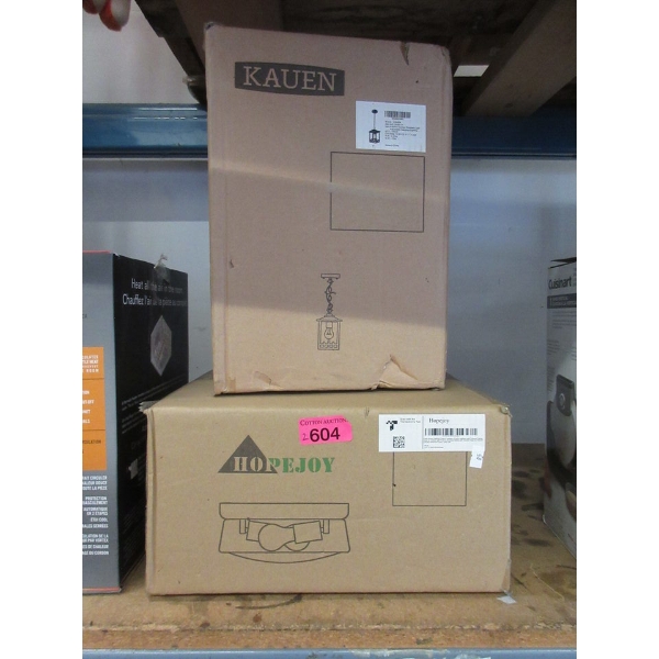1 Ceiling Light and 1 Pendant Light Fixture