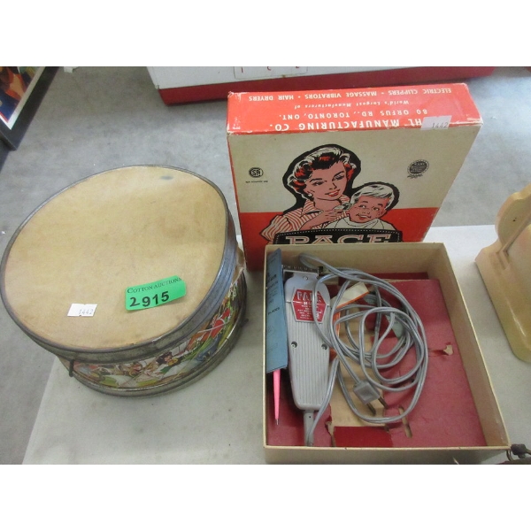 Vintage Toy Drum and Pace Home Barbers Kit