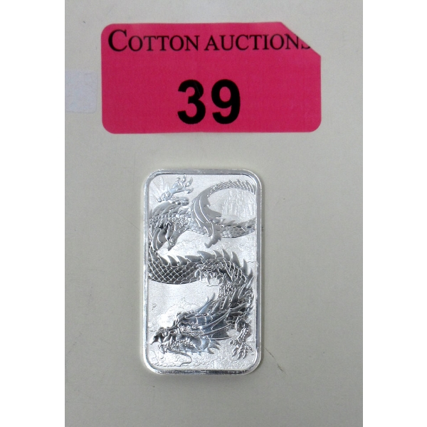 1 Oz .9999 Silver 2023 Year of the Dragon Legal Tender Coin 