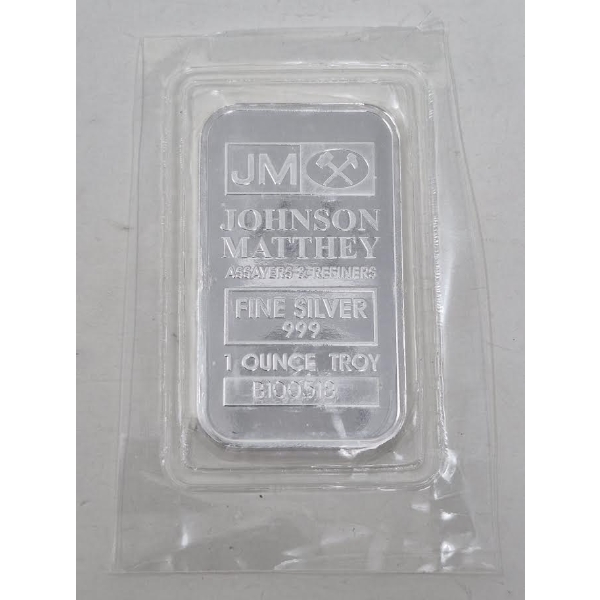 1 Oz .999 Silver Johnson Matthey Bar