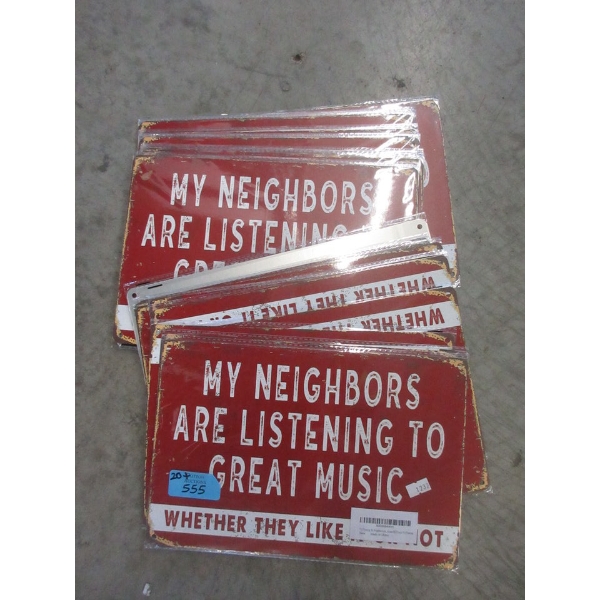 20+ New Identical 8" x 12" Tin Signs