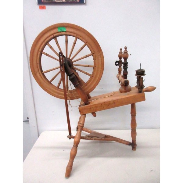 Wood Spinning Wheel - Appears to be complete