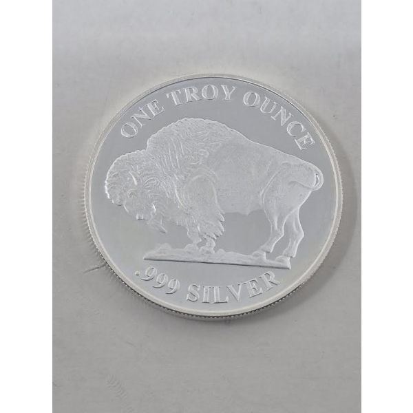 1 Oz .999 Silver Indigenous/Buffalo Round