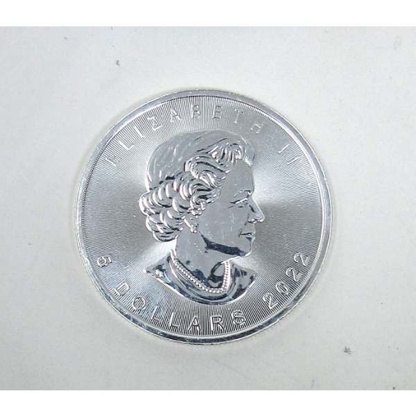 1 Oz .9999 Silver 2022 Maple Leaf Coin 
