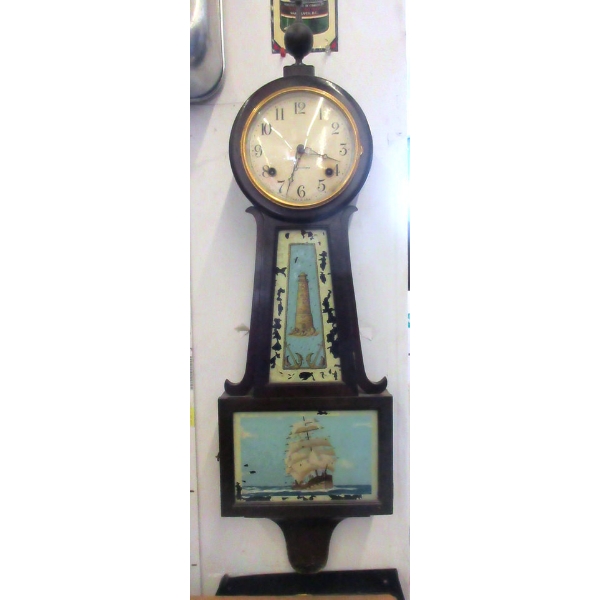 Vintage Nautical Theme Sessions Banjo Wall Clock