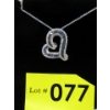 Image 1 : Half Carat Blue & White Diamond Pendant 