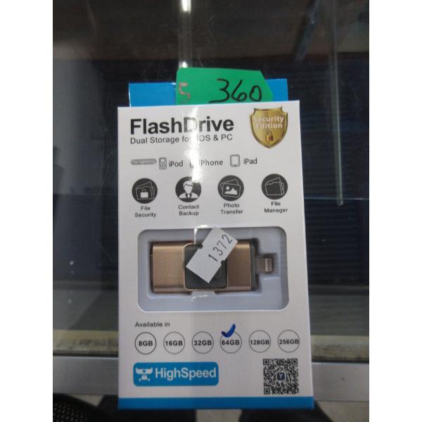 5 New 64GB Flash Drives for Apple Products - Gold