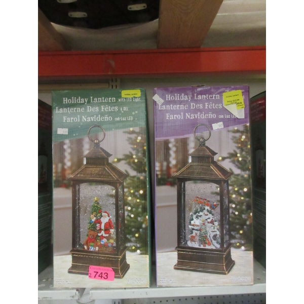 2 LED Illuminated Holiday Lanterns in Boxes