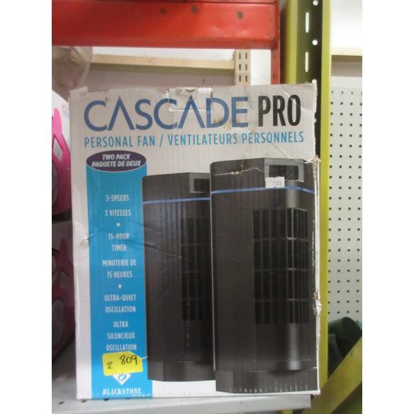 2 Twin Packs of Cascade Pro Personal Tower Fans